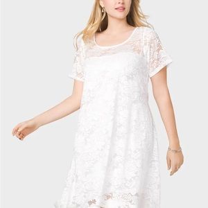 white lace dress